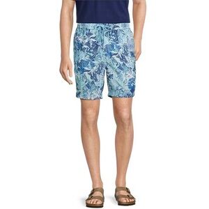 CARIBBEAN Retro Coral Print 7" Inseam Shorts